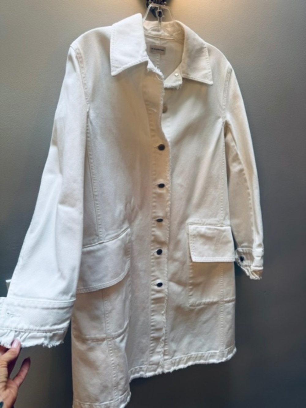 Malene Birger Denim Trench, White, 36